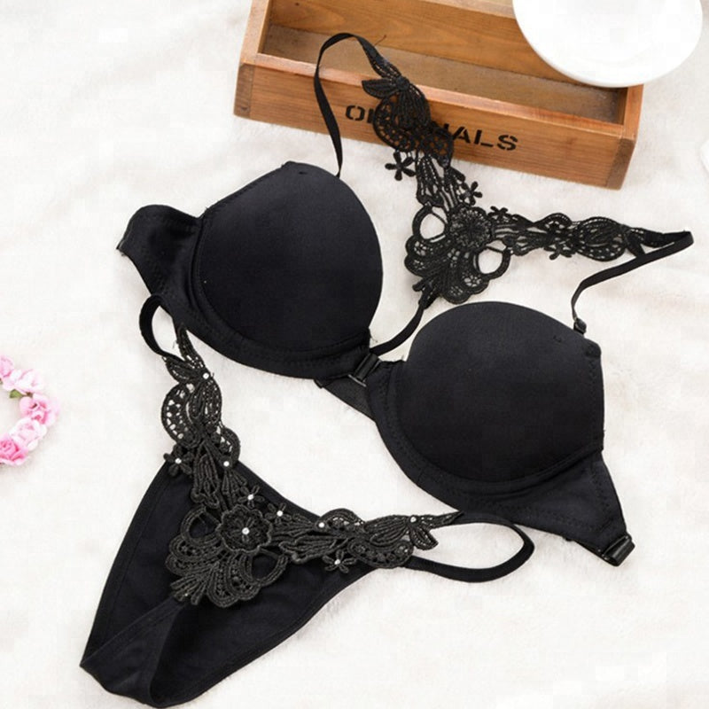 High Quality Solid Color Sexy Bra & Panty Set