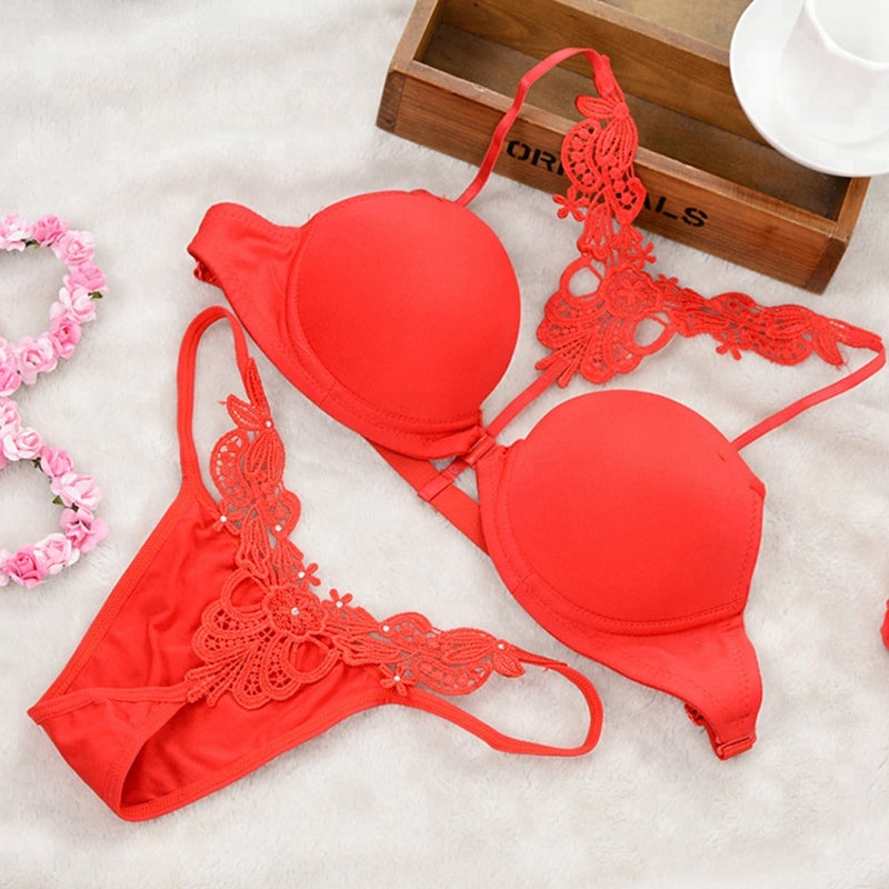 High Quality Solid Color Sexy Bra & Panty Set