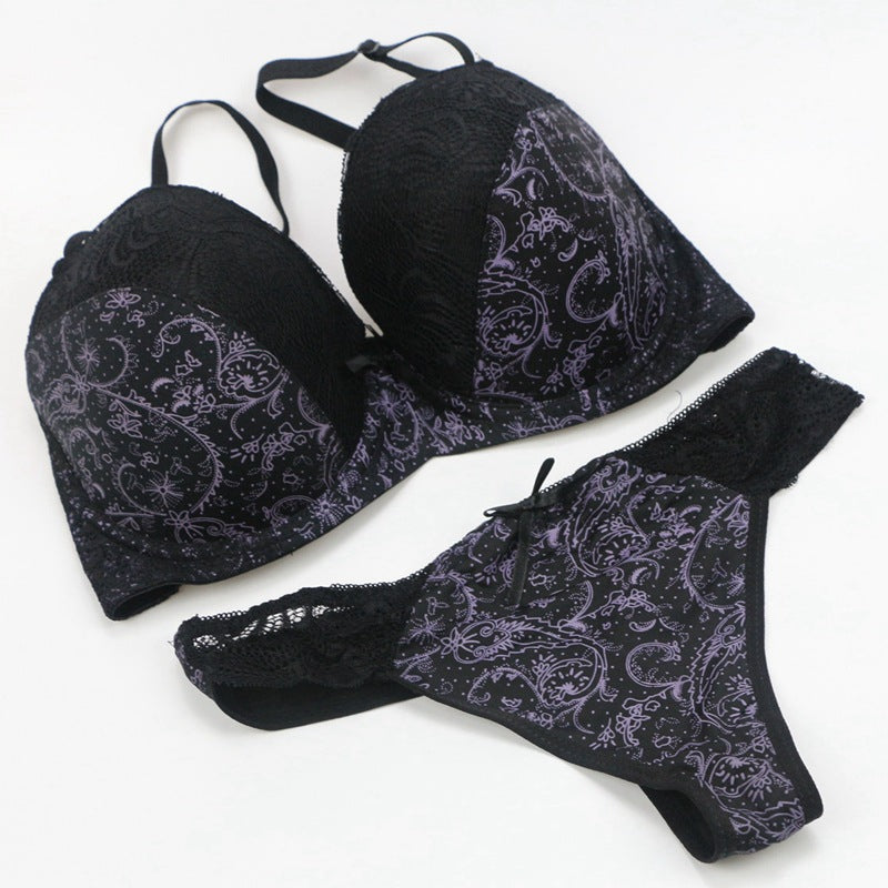 Plus Size Women Bra & Panty Set