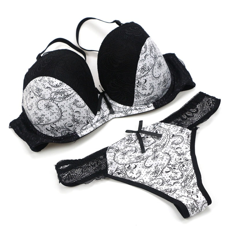 Plus Size Women Bra & Panty Set