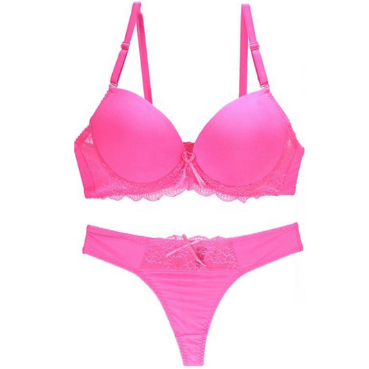 Ladies Plus Size Bra & Panty Set